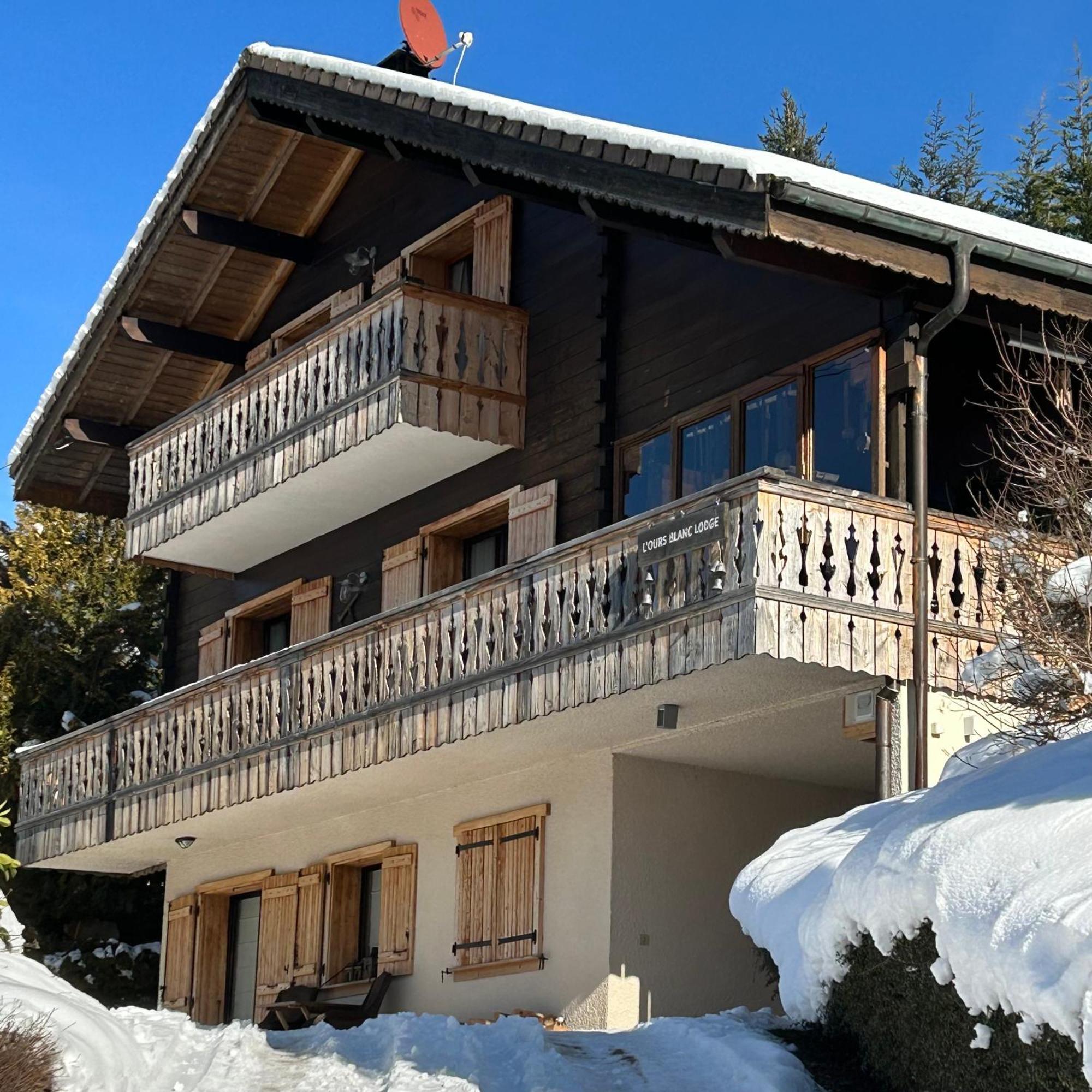 L'Ours Blanc Lodge Le Biot Exteriör bild